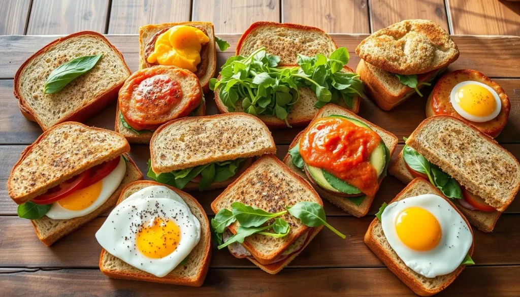 vegetarian breakfast sandwiches