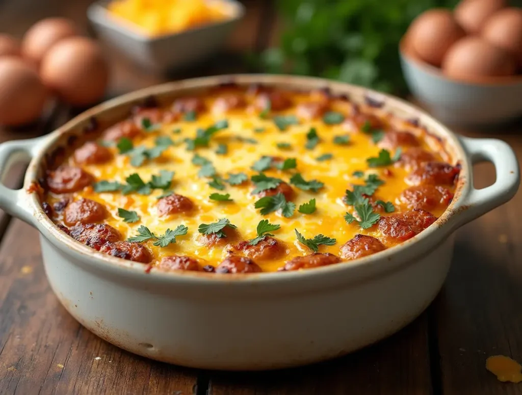 Classic Sausage & Egg Breakfast Casserole recipe – Fresh Out of the Oven