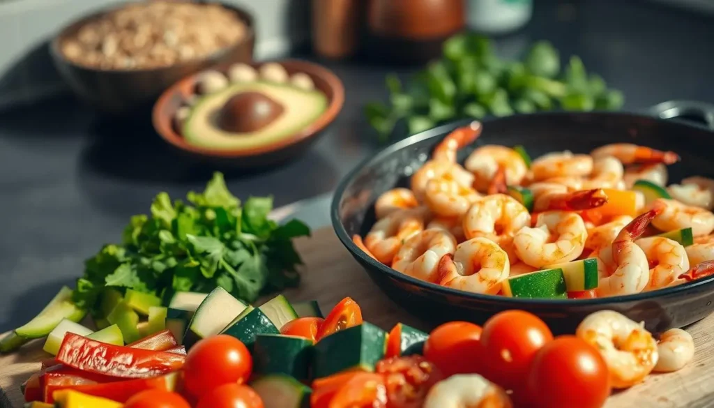 healthy cooking with shrimp