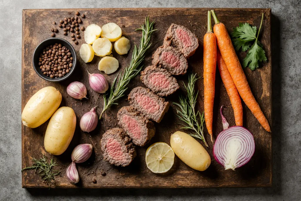 Key Ingredients for Beef Stew with Potateos