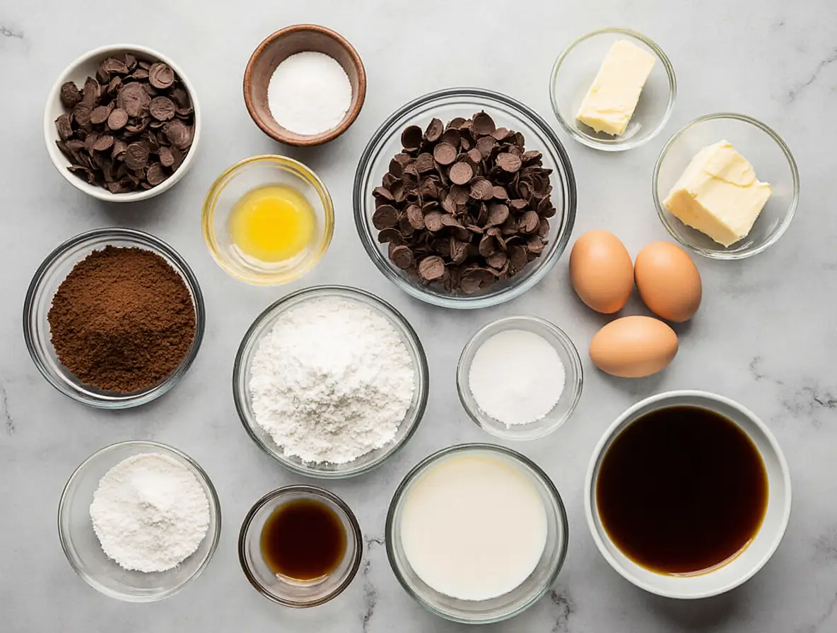 Ingredients for Simple Chocolate Desserts