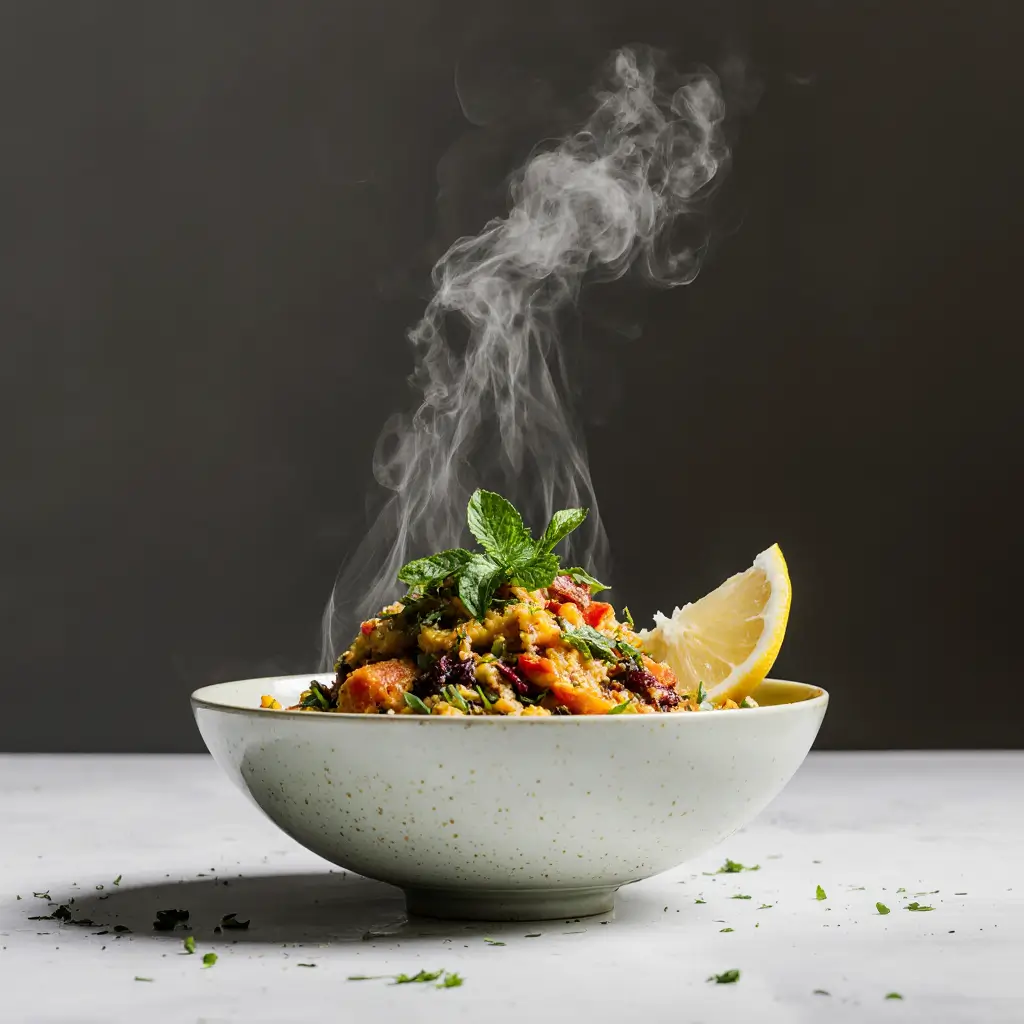 Finished Flavorful Vegetarian Dish