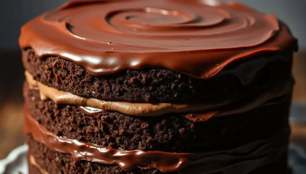 Triple Chocolate Cake Layers