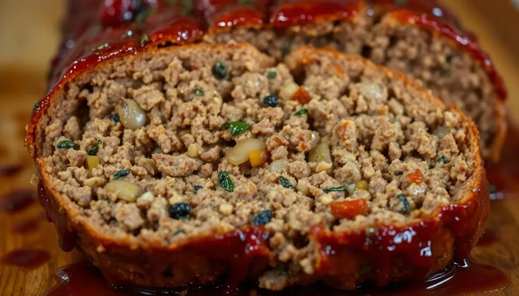 classic meatloaf cross-section