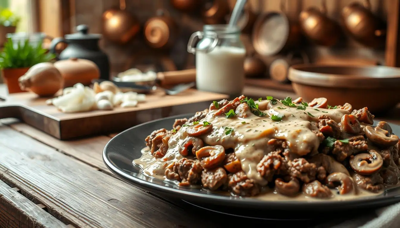 ground beef stroganoff recipe