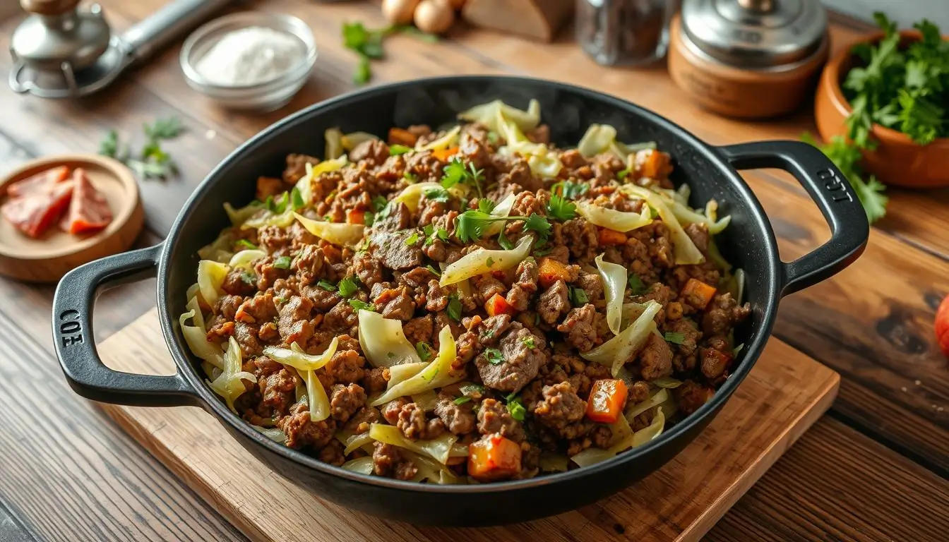 ground beef and cabbage recipe