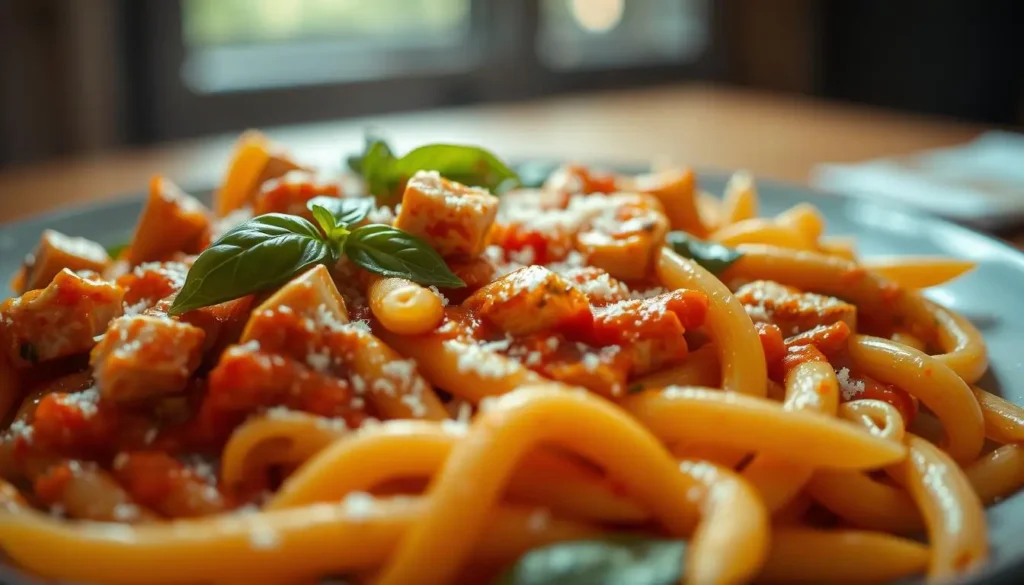 penne pasta dish