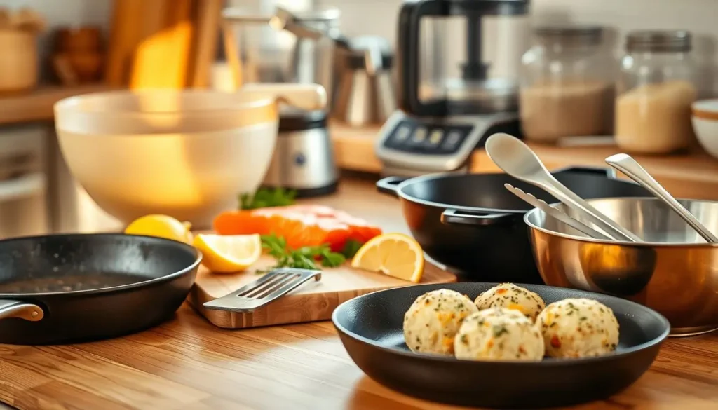 salmon croquettes kitchen tools