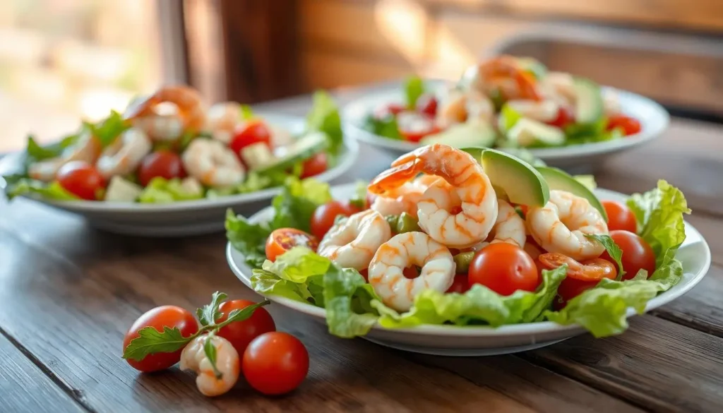 delicious shrimp salad dishes with fresh ingredients