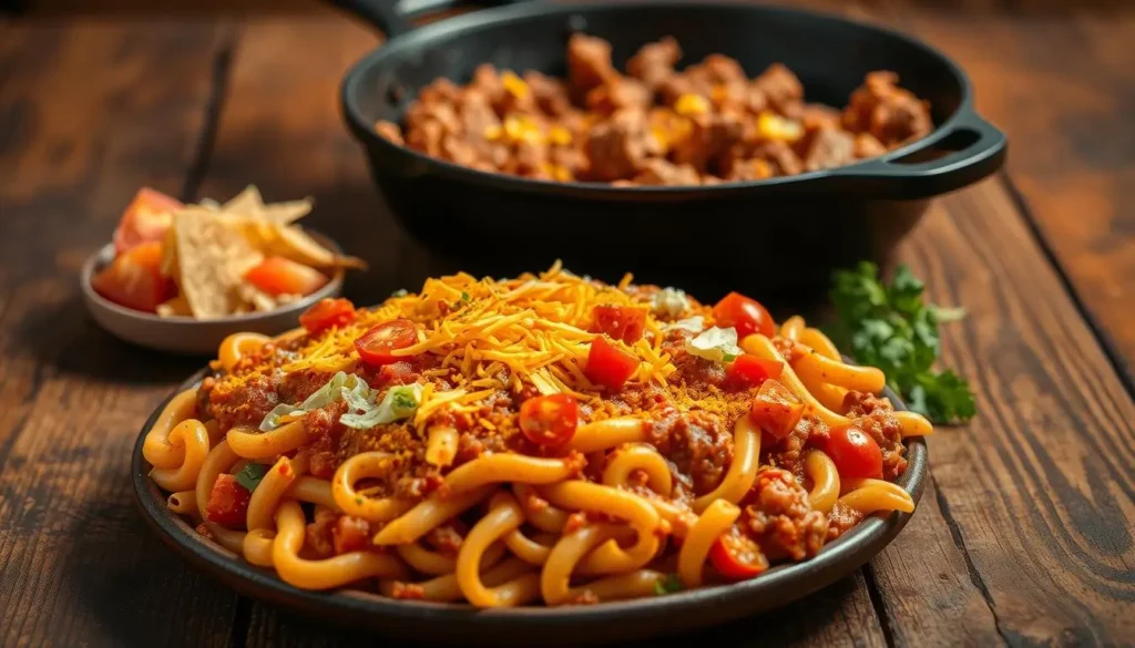 homemade taco pasta