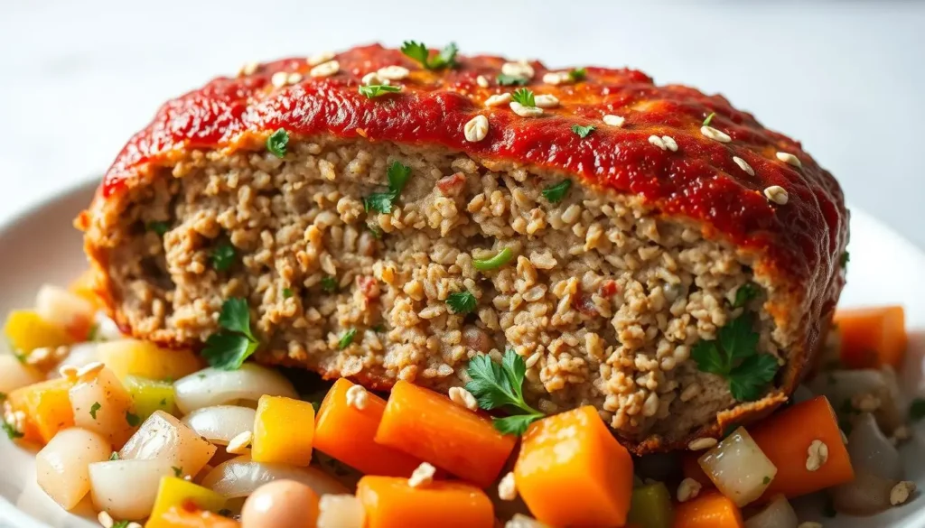 turkey meatloaf with oatmeal and vegetables