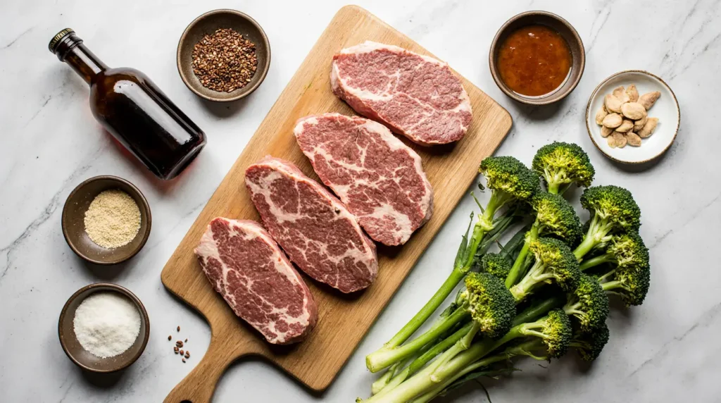 Beef and Broccoli Recipe ingredients