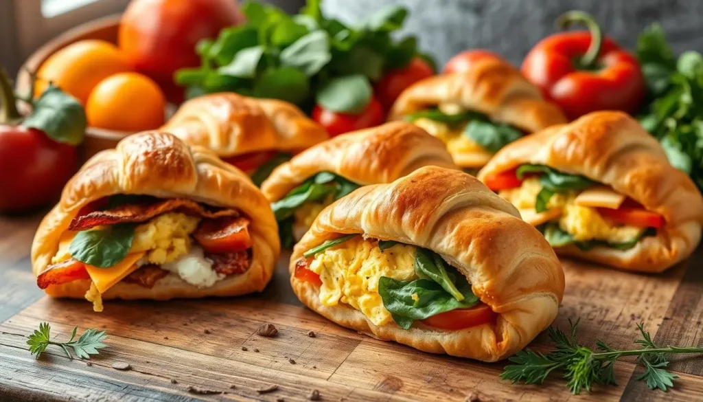 crescent roll breakfast sandwiches