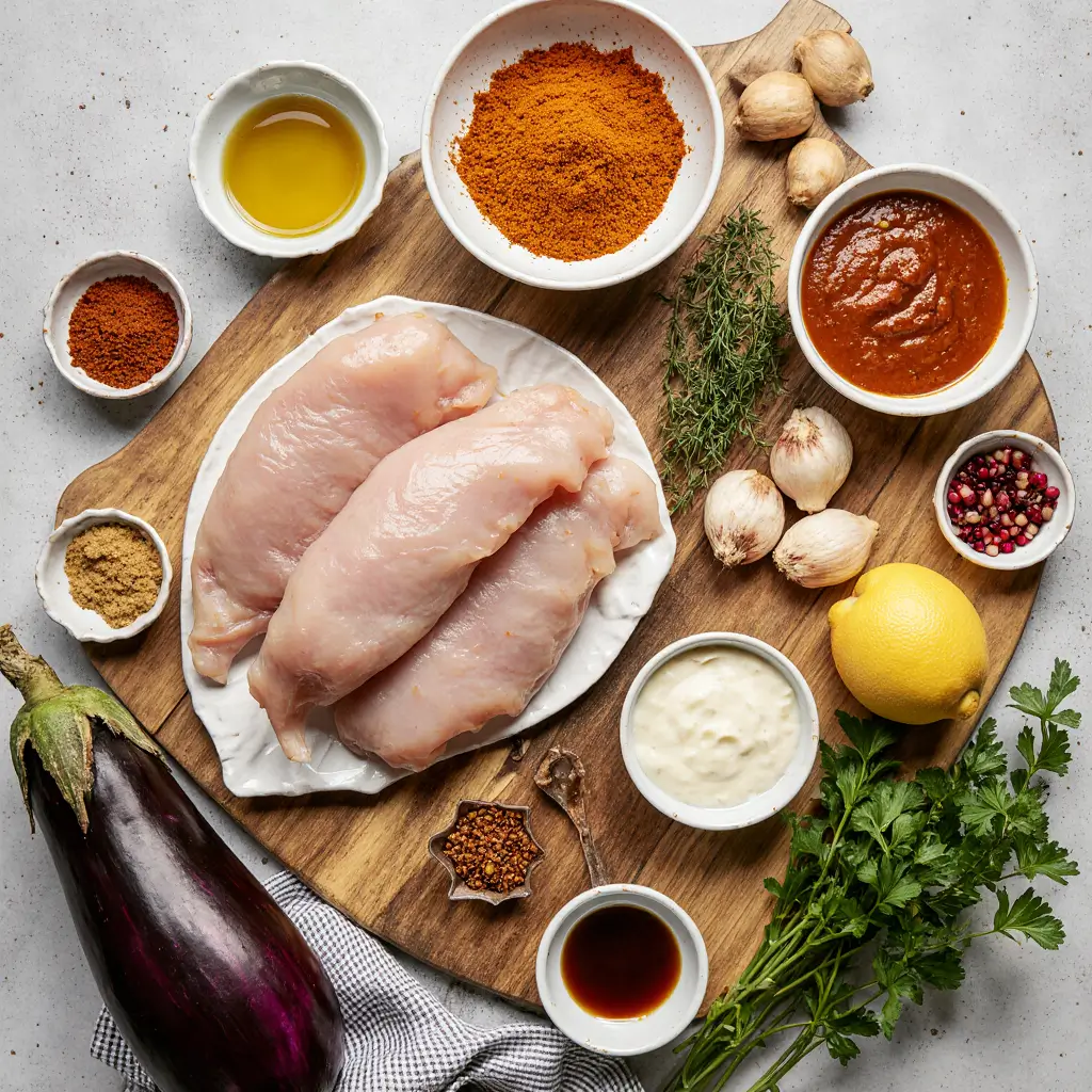 ingredients for a simple moroccan chicken