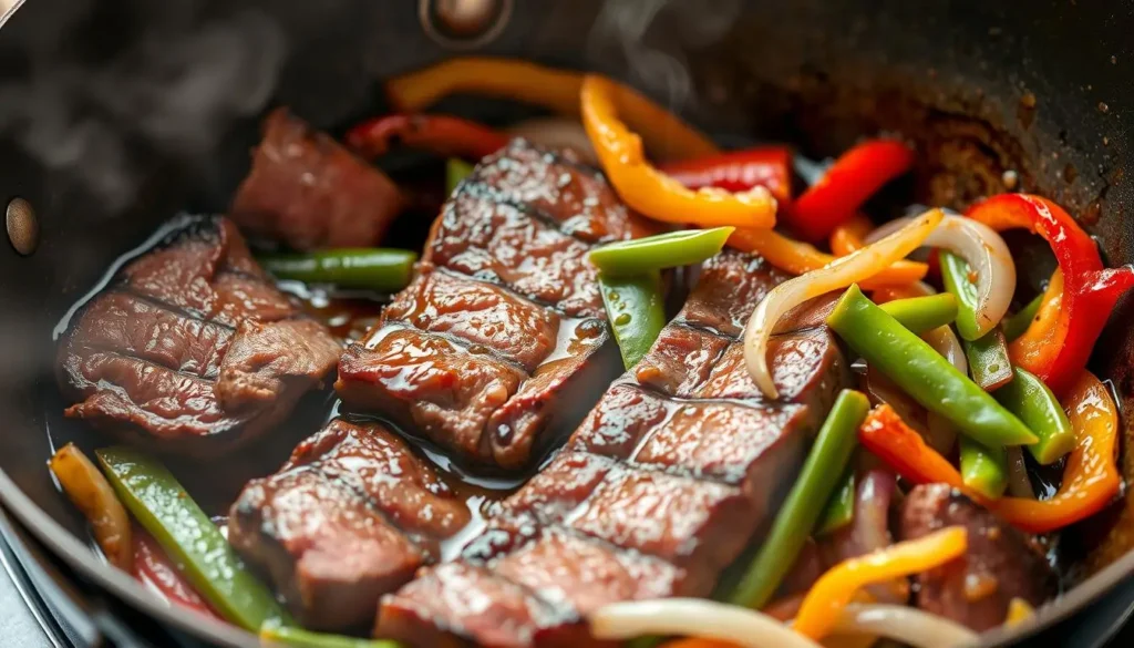 Asian-Style Marinated Flank Steak Stir-Fry