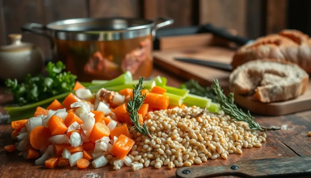 homemade beef barley soup ingredients
