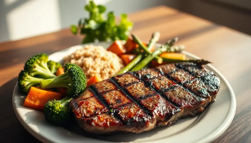Balanced Nutritious Beef Entrees Plate Balanced Nutritious Beef Entrees Plate