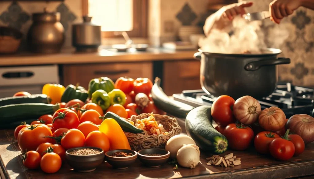 Moroccan Vegetarian Stew Preparation Moroccan Vegetarian Stew Preparation