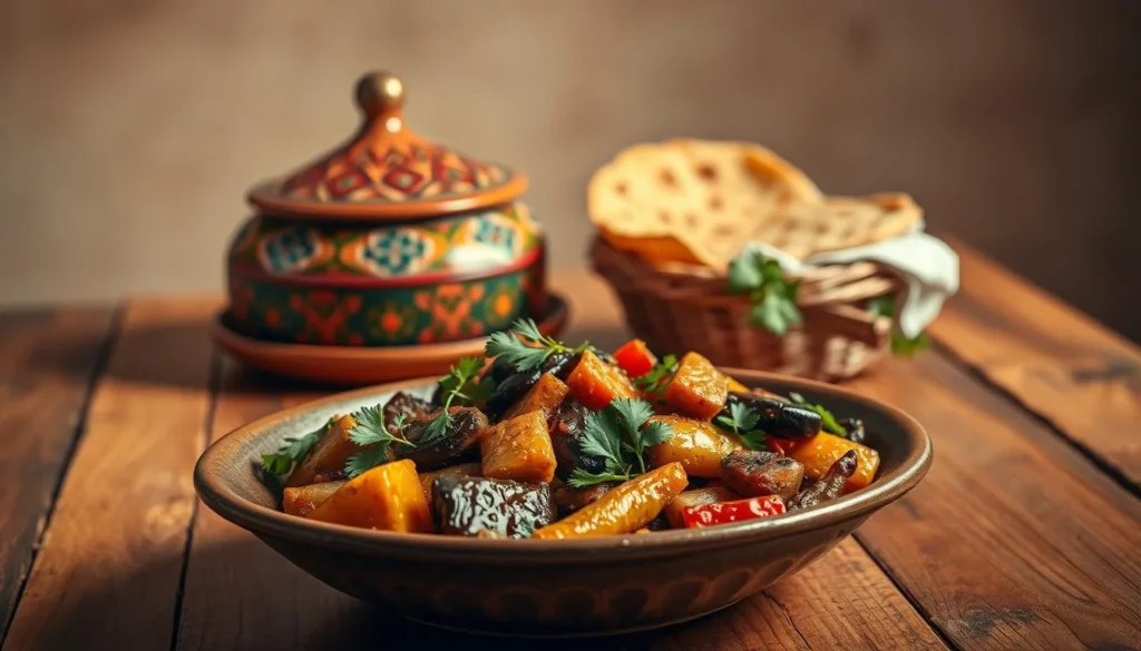 Moroccan Vegetarian Dish Presentation Moroccan Vegetarian Dish Presentation